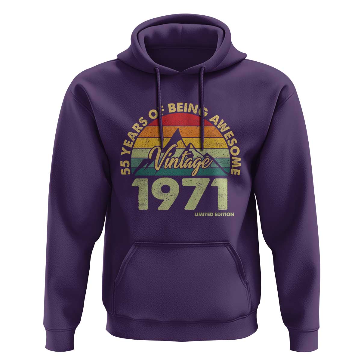 55th Birthday Hoodie Vintage 1971 Limited Edition 55 Year Old Gift