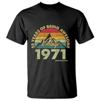 55th Birthday T Shirt Vintage 1971 Limited Edition 55 Year Old Gift