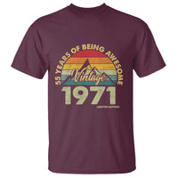 55th Birthday T Shirt Vintage 1971 Limited Edition 55 Year Old Gift