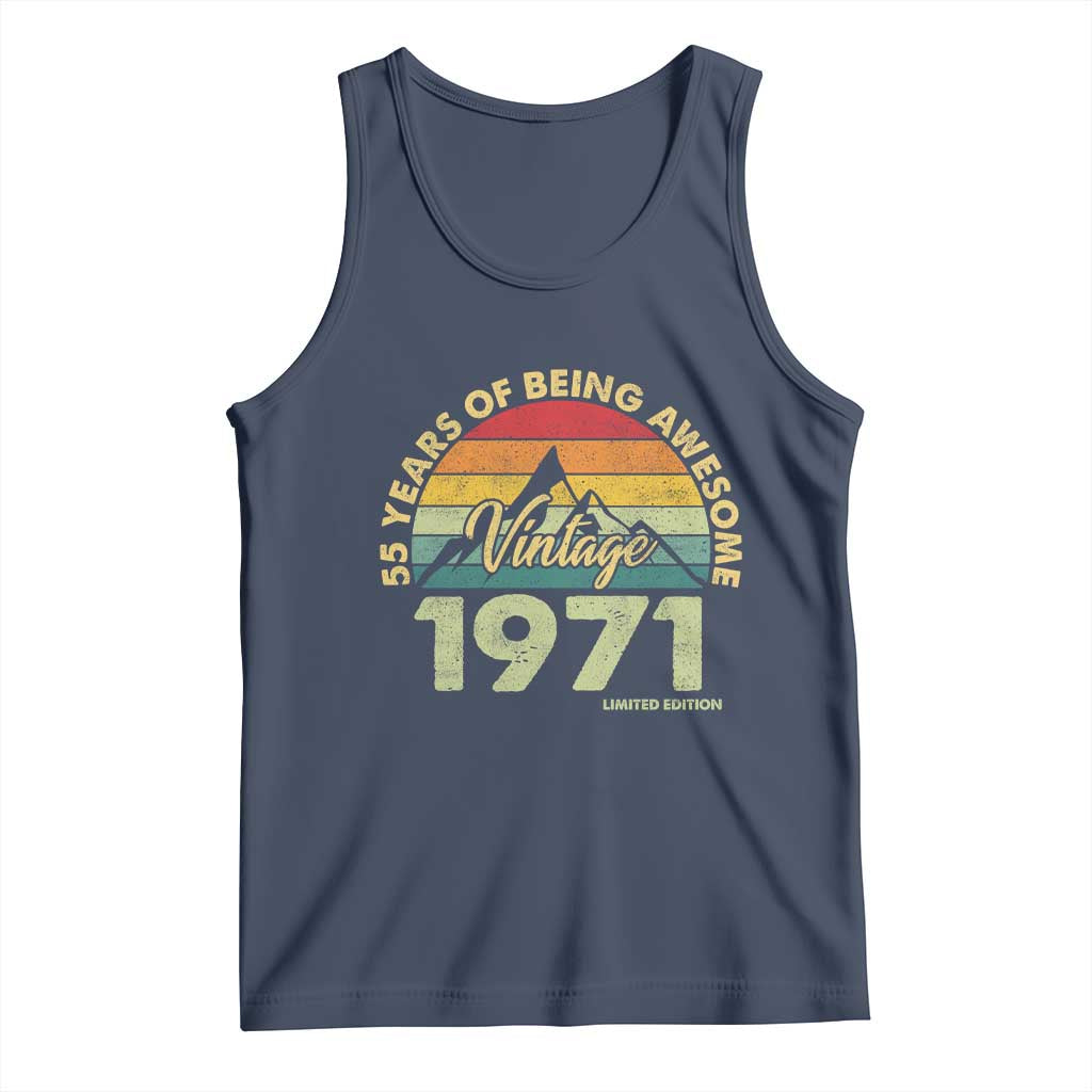 55th Birthday Tank Top Vintage 1971 Limited Edition 55 Year Old Gift