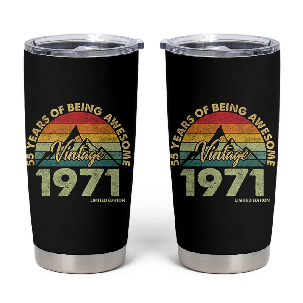 55th Birthday Tumbler Cup Vintage 1971 Limited Edition 55 Year Old Gift