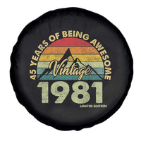 45th Birthday Spare Tire Cover Vintage 1981 Limited Edition 45 Year Old Gift