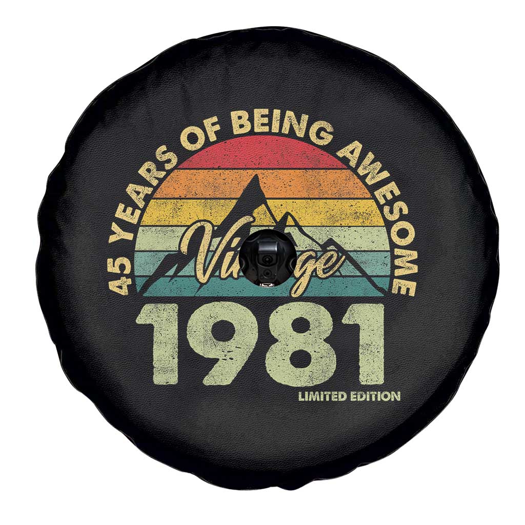45th Birthday Spare Tire Cover Vintage 1981 Limited Edition 45 Year Old Gift