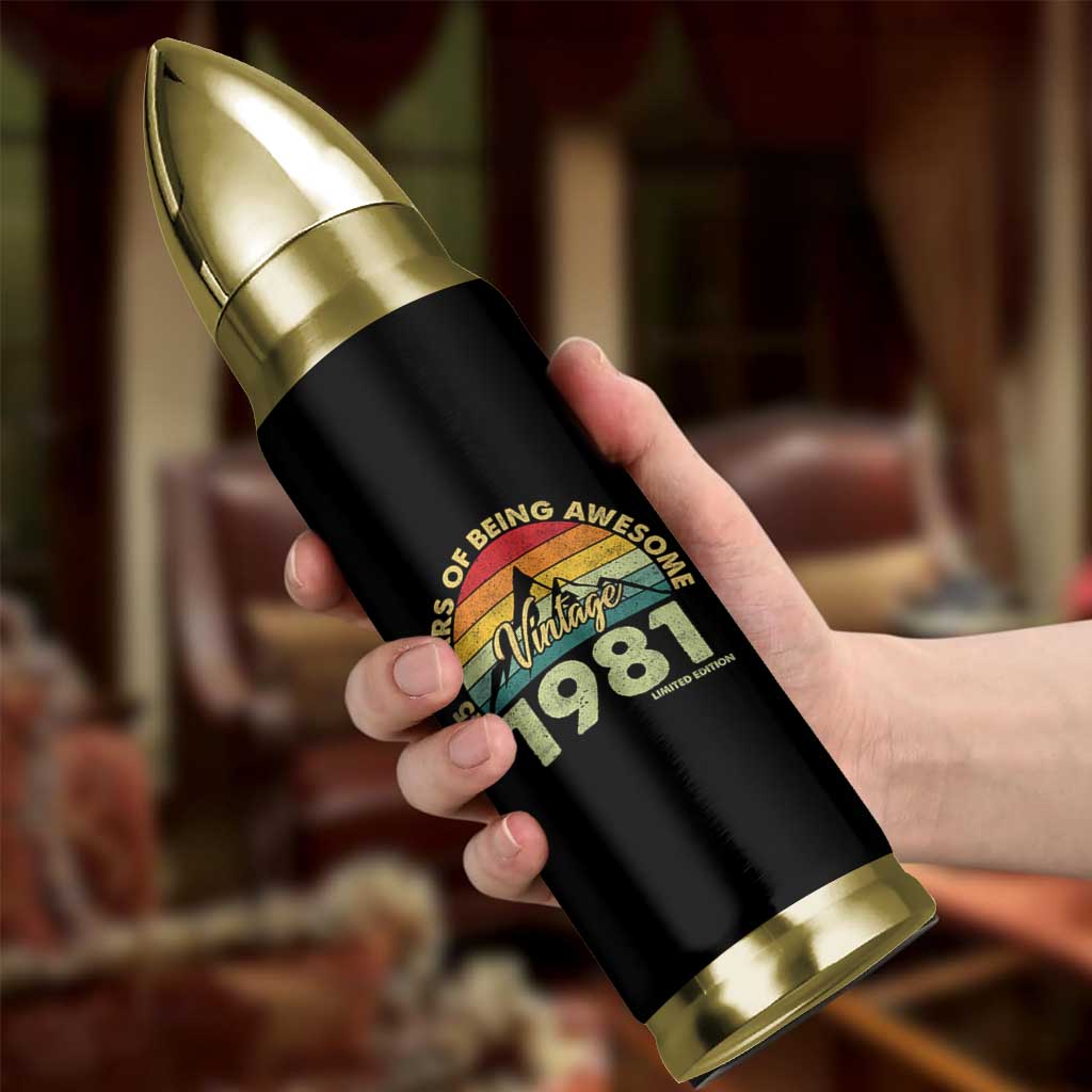 45th Birthday Bullet Tumbler Vintage 1981 Limited Edition 45 Year Old Gift