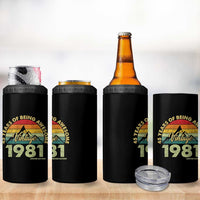 45th Birthday 4 in 1 Can Cooler Tumbler Vintage 1981 Limited Edition 45 Year Old Gift