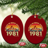 45th Birthday Ceramic Ornament Vintage 1981 Limited Edition 45 Year Old Gift