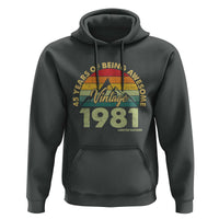 45th Birthday Hoodie Vintage 1981 Limited Edition 45 Year Old Gift