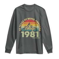 45th Birthday Long Sleeve Shirt Vintage 1981 Limited Edition 45 Year Old Gift