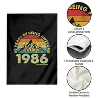 40th Birthday Garden Flag Vintage 1986 Limited Edition 40 Year Old Gift