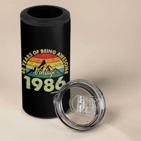 40th Birthday 4 in 1 Can Cooler Tumbler Vintage 1986 Limited Edition 40 Year Old Gift