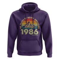 40th Birthday Hoodie Vintage 1986 Limited Edition 40 Year Old Gift