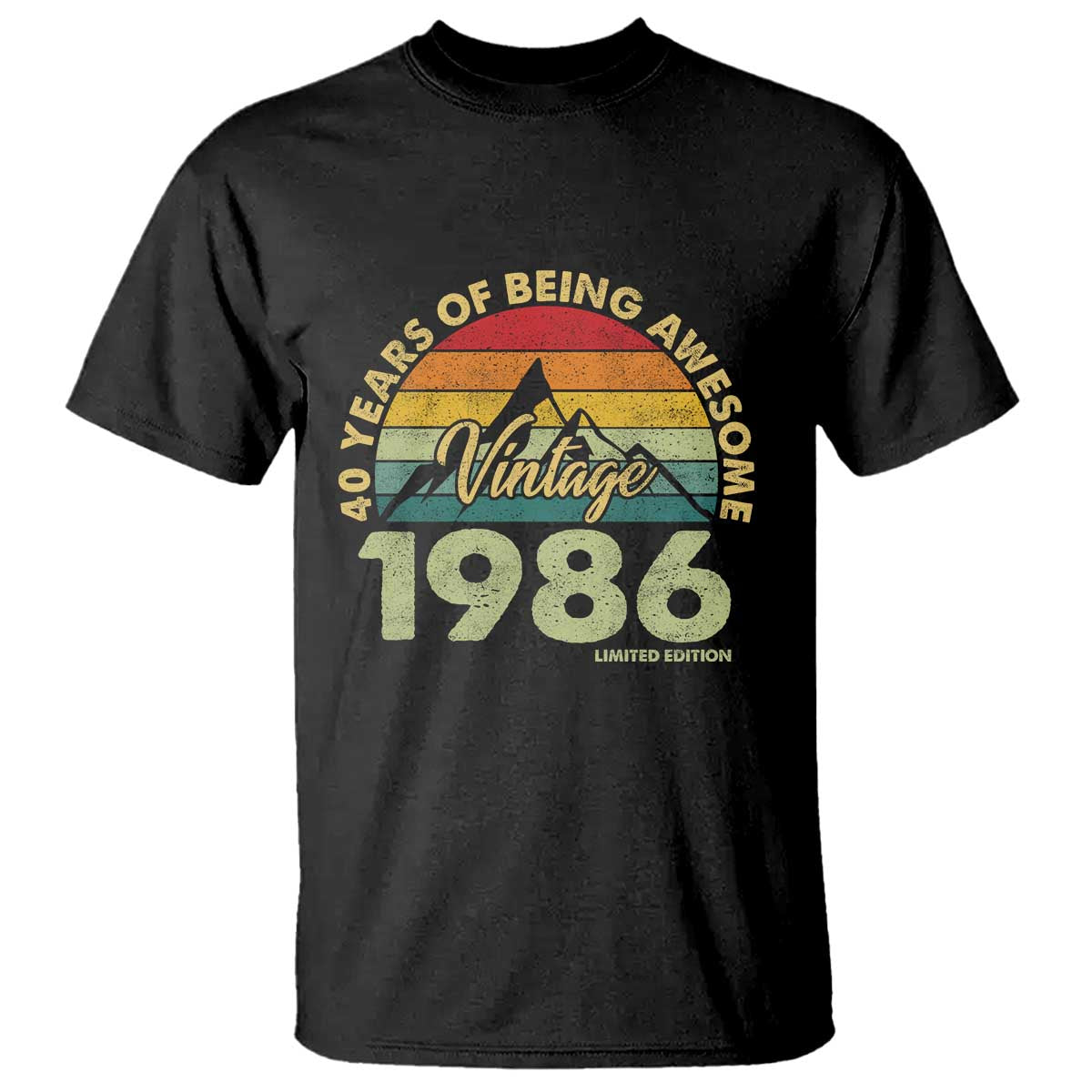 40th Birthday T Shirt Vintage 1986 Limited Edition 40 Year Old Gift