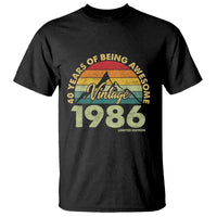 40th Birthday T Shirt Vintage 1986 Limited Edition 40 Year Old Gift