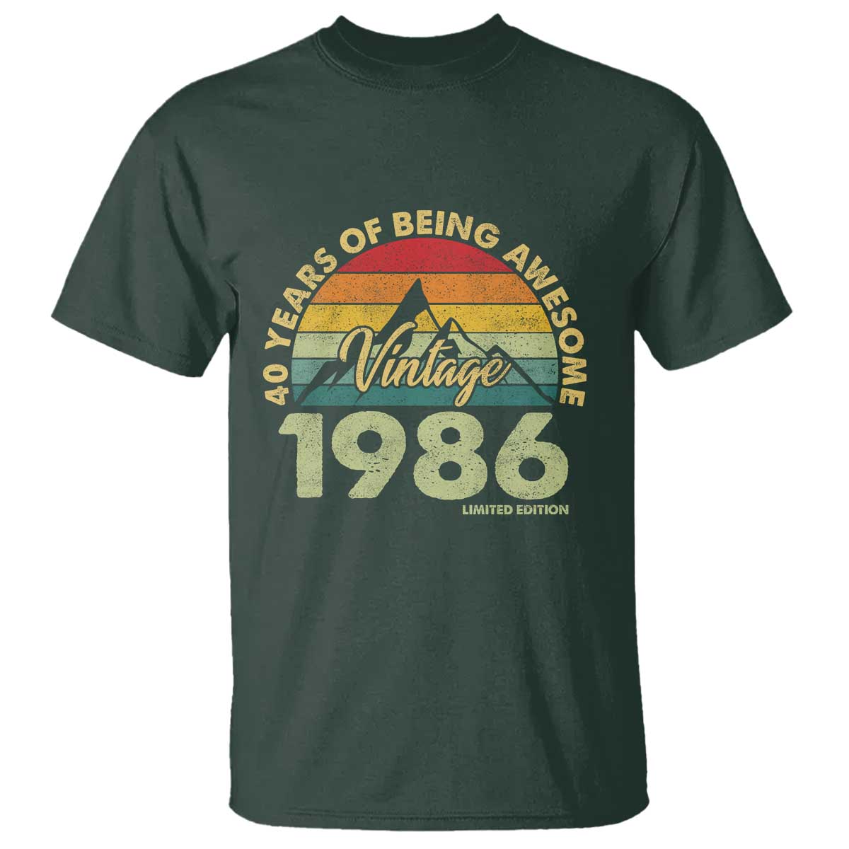 40th Birthday T Shirt Vintage 1986 Limited Edition 40 Year Old Gift