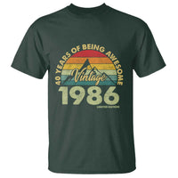 40th Birthday T Shirt Vintage 1986 Limited Edition 40 Year Old Gift