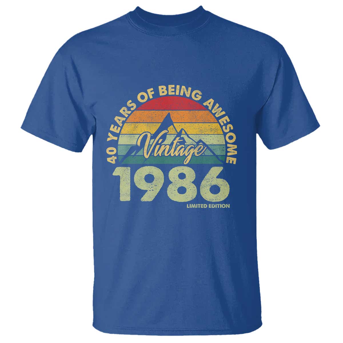 40th Birthday T Shirt Vintage 1986 Limited Edition 40 Year Old Gift