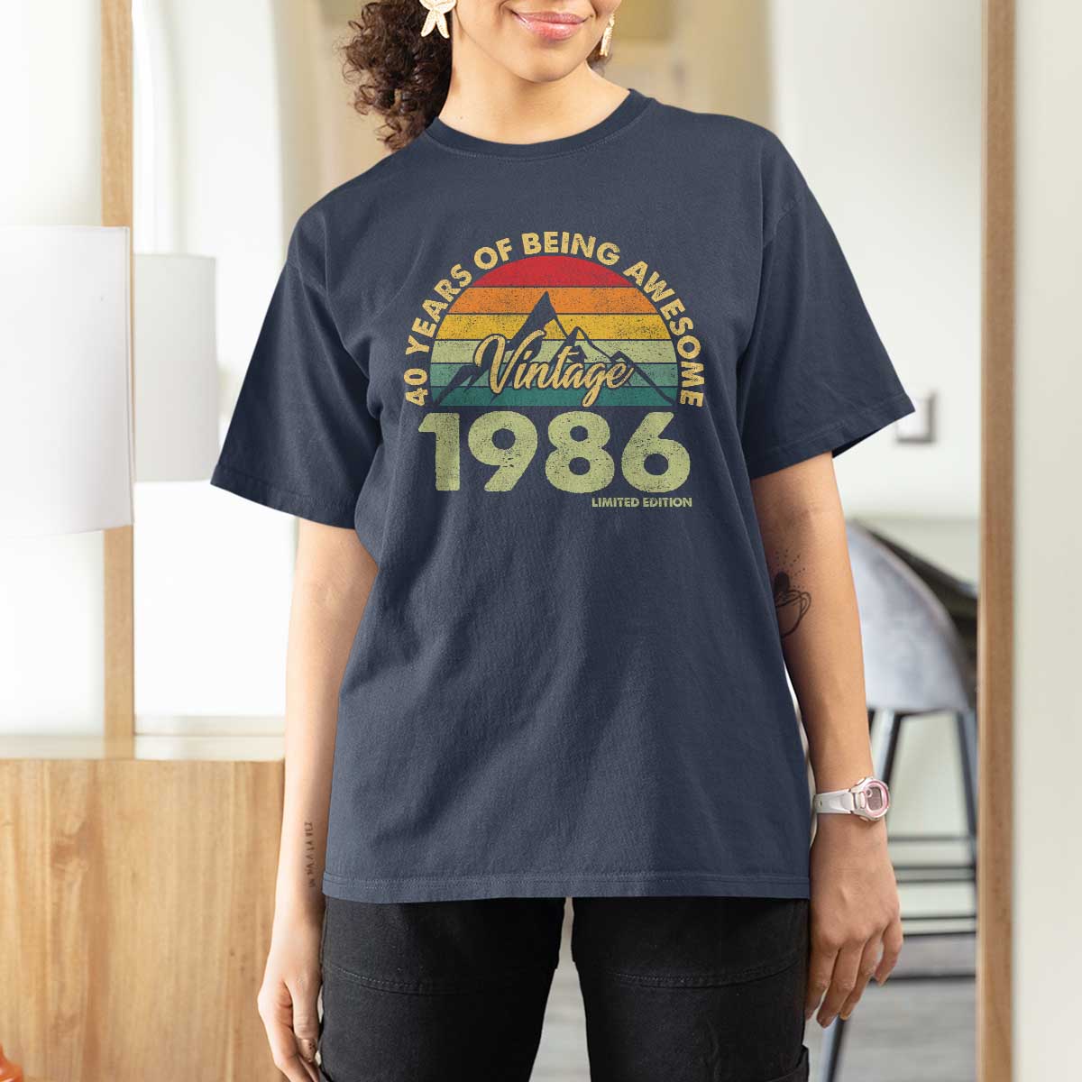 40th Birthday T Shirt For Women Vintage 1986 Limited Edition 40 Year Old Gift