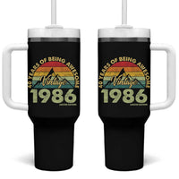 40th Birthday Tumbler With Handle Vintage 1986 Limited Edition 40 Year Old Gift