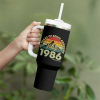 40th Birthday Tumbler With Handle Vintage 1986 Limited Edition 40 Year Old Gift