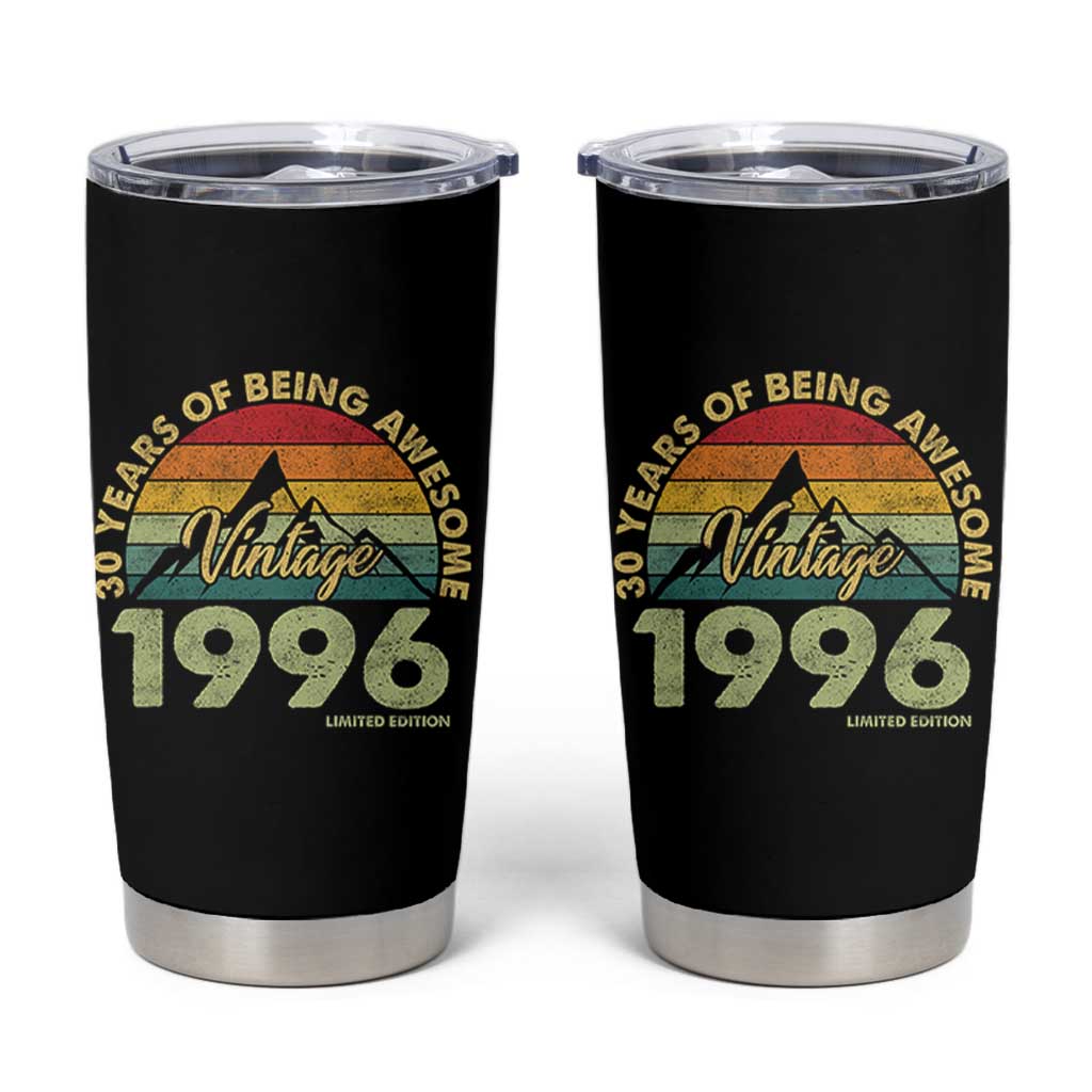 30th Birthday Tumbler Cup Vintage 1996 Limited Edition 30 Year Old Gift
