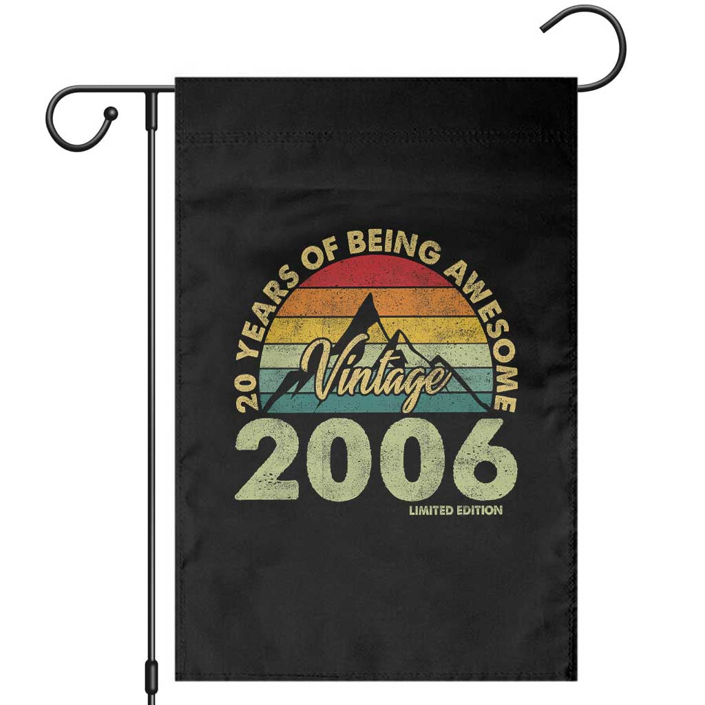 20th Birthday Garden Flag Vintage 2006 Limited Edition 20 Year Old Gift