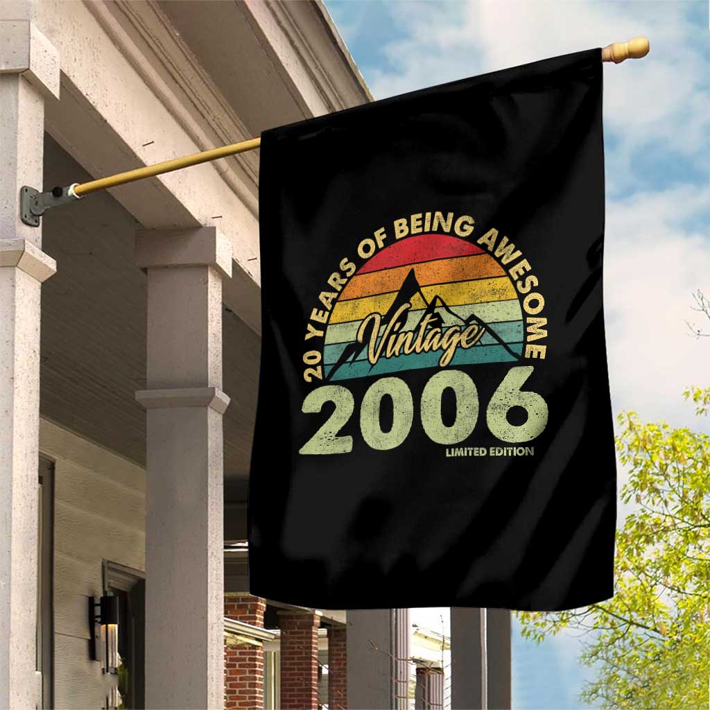 20th Birthday Garden Flag Vintage 2006 Limited Edition 20 Year Old Gift