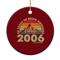 20th Birthday Ceramic Ornament Vintage 2006 Limited Edition 20 Year Old Gift