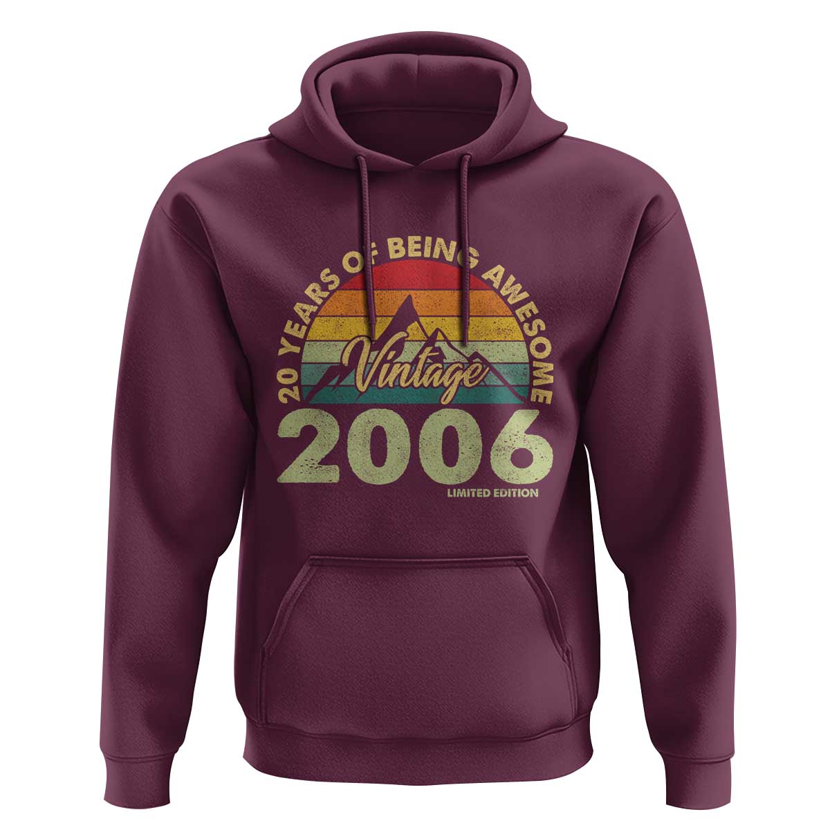 20th Birthday Hoodie Vintage 2006 Limited Edition 20 Year Old Gift
