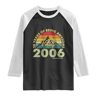 20th Birthday Raglan Shirt Vintage 2006 Limited Edition 20 Year Old Gift