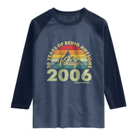 20th Birthday Raglan Shirt Vintage 2006 Limited Edition 20 Year Old Gift