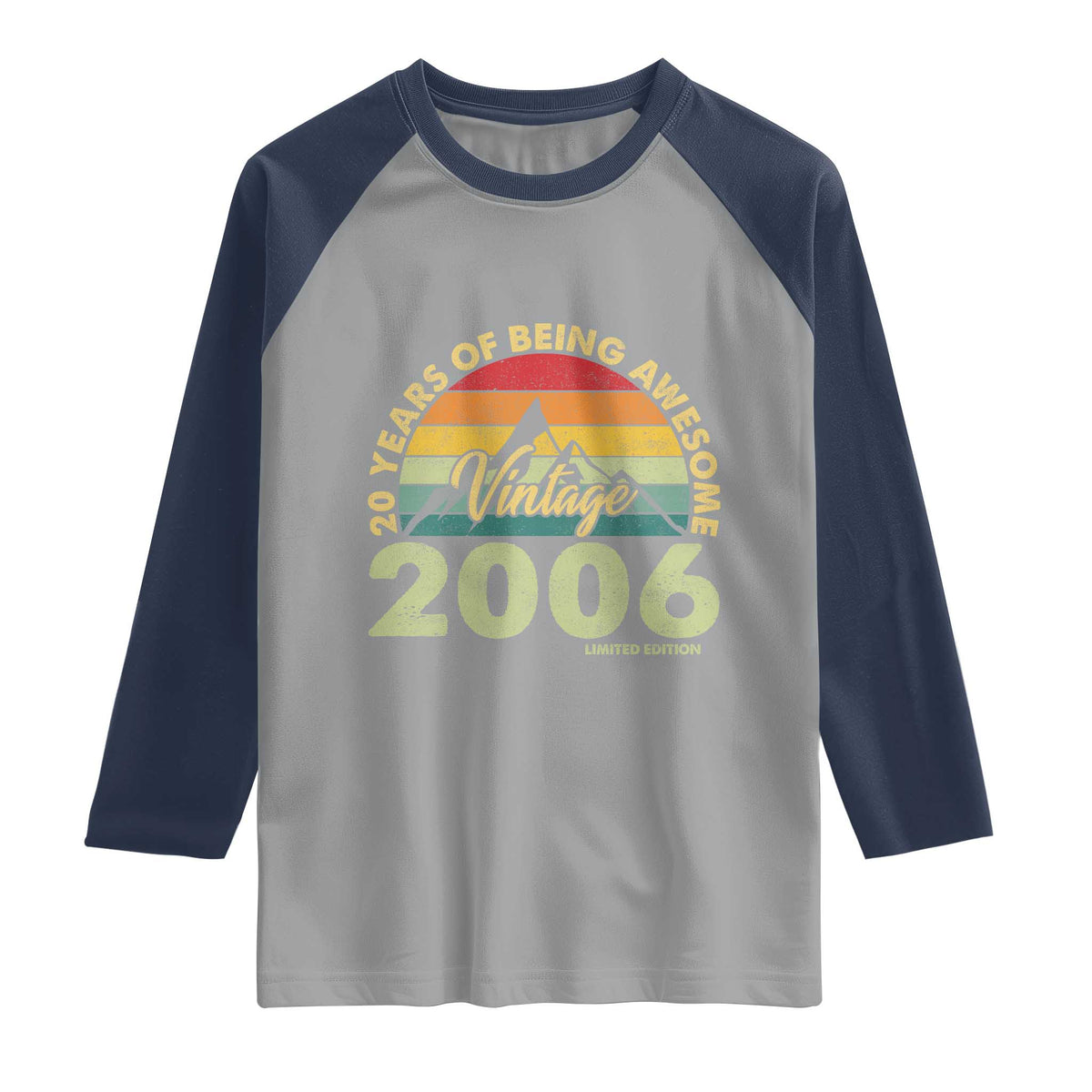 20th Birthday Raglan Shirt Vintage 2006 Limited Edition 20 Year Old Gift