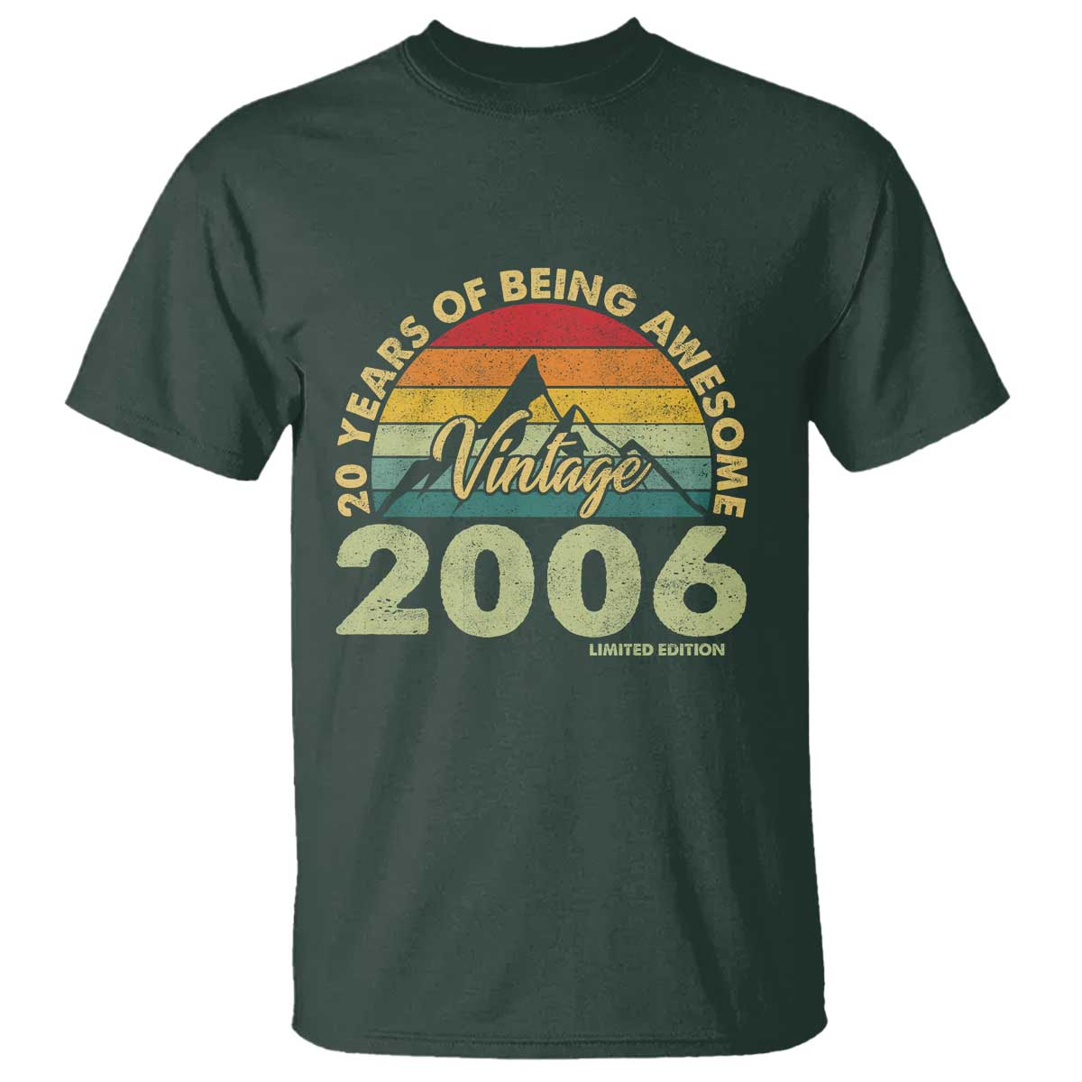 20th Birthday T Shirt Vintage 2006 Limited Edition 20 Year Old Gift