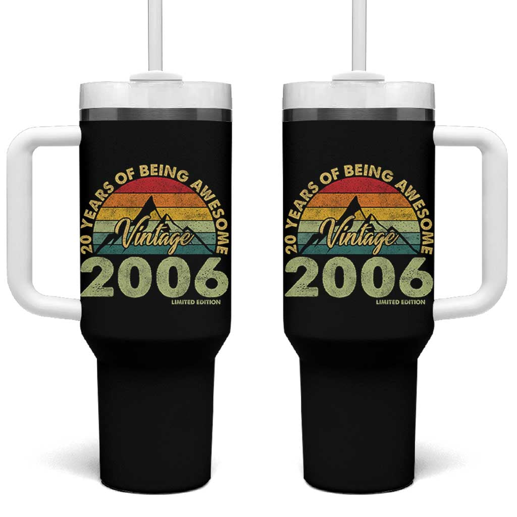 20th Birthday Tumbler With Handle Vintage 2006 Limited Edition 20 Year Old Gift