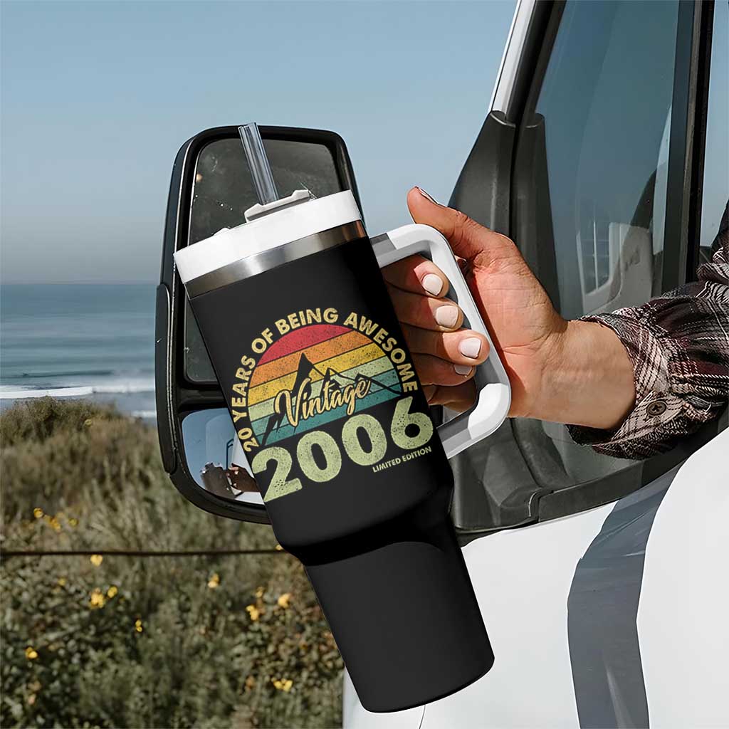 20th Birthday Tumbler With Handle Vintage 2006 Limited Edition 20 Year Old Gift