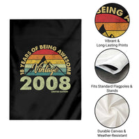 18th Birthday Garden Flag Vintage 2008 Limited Edition 18 Year Old Gift