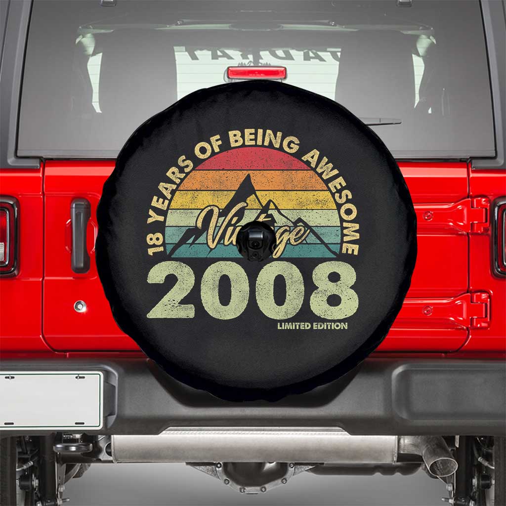 18th Birthday Spare Tire Cover Vintage 2008 Limited Edition 18 Year Old Gift