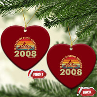 18th Birthday Ceramic Ornament Vintage 2008 Limited Edition 18 Year Old Gift