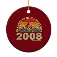 18th Birthday Ceramic Ornament Vintage 2008 Limited Edition 18 Year Old Gift