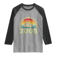 18th Birthday Raglan Shirt Vintage 2008 Limited Edition 18 Year Old Gift