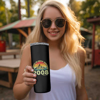 18th Birthday Skinny Tumbler Vintage 2008 Limited Edition 18 Year Old Gift