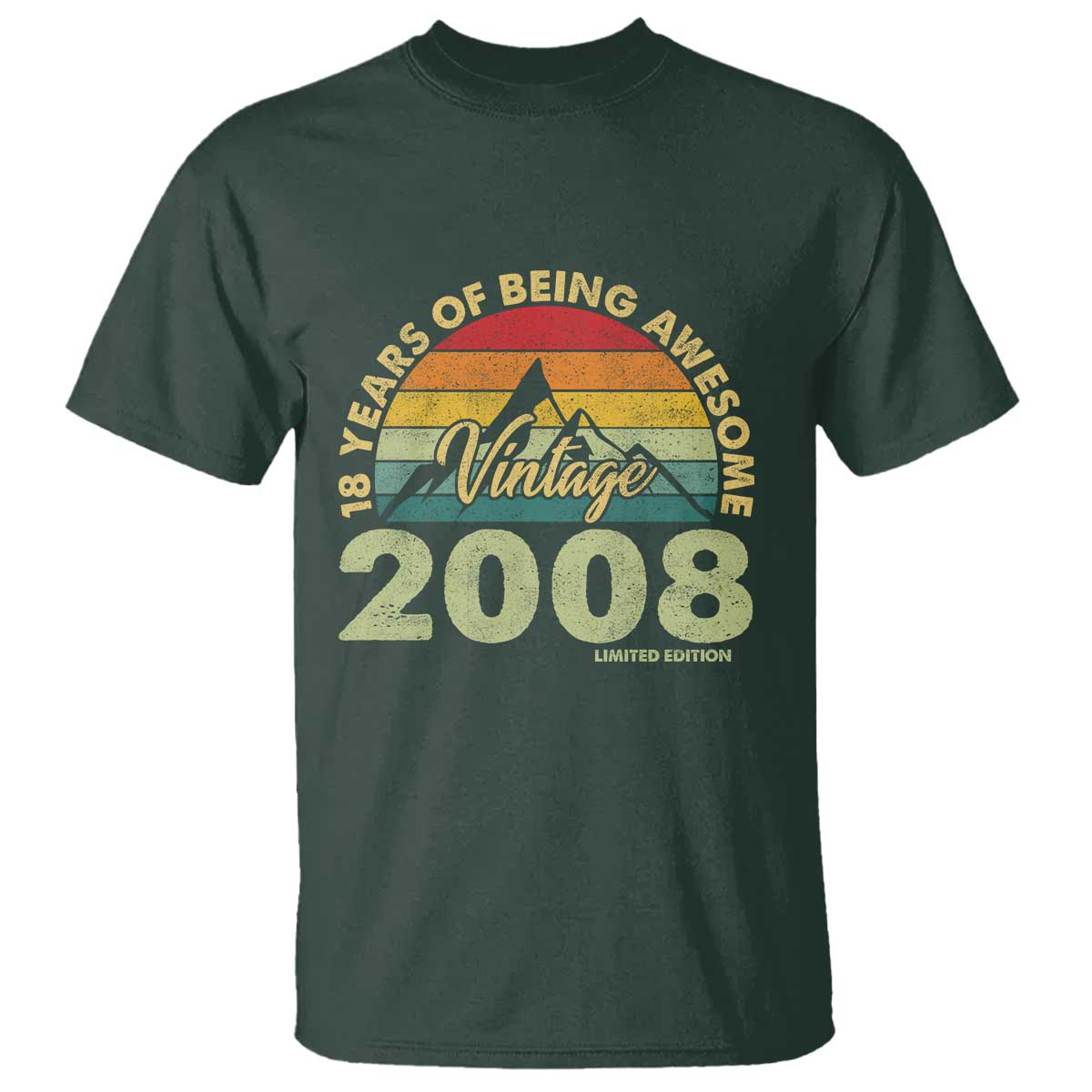 18th Birthday T Shirt Vintage 2008 Limited Edition 18 Year Old Gift