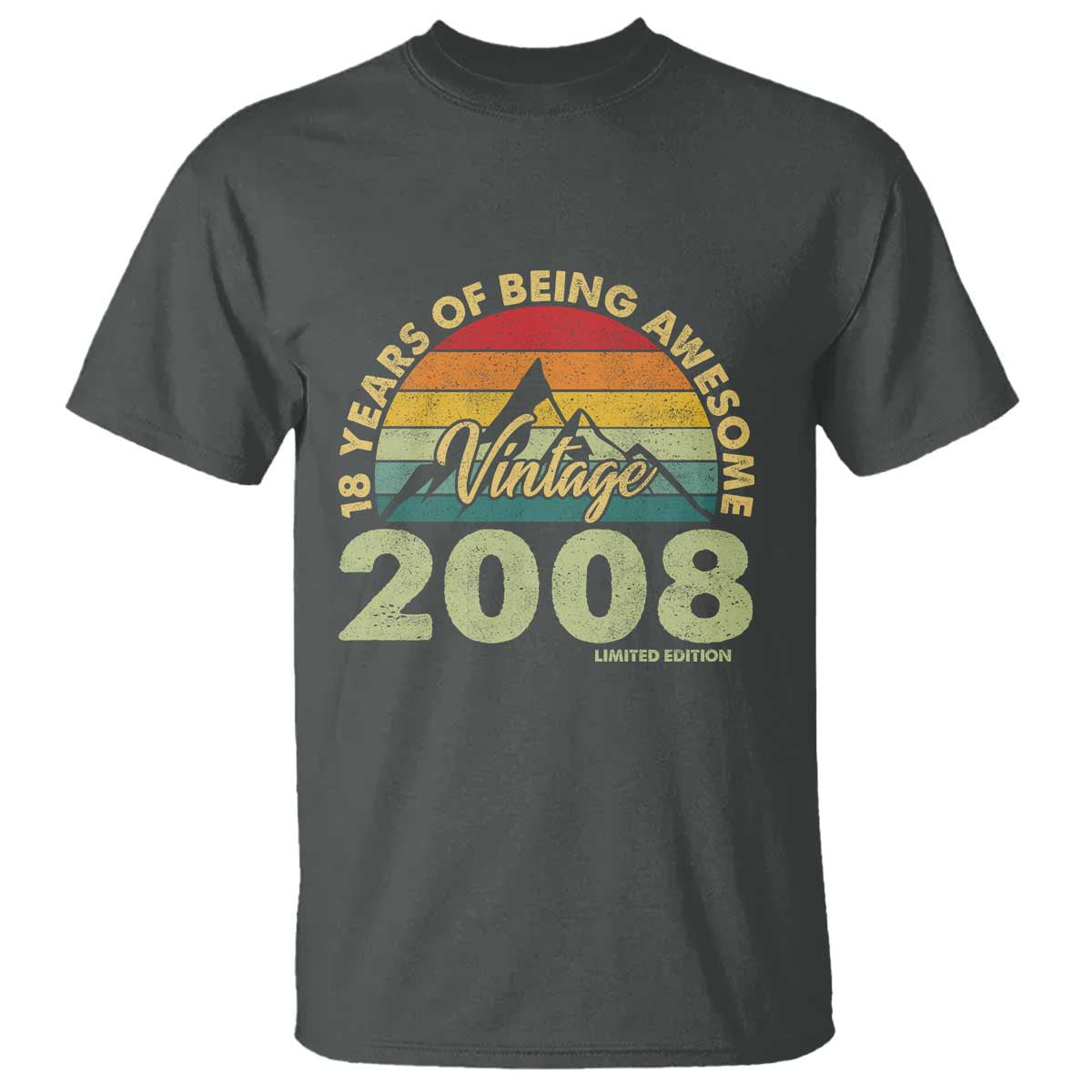 18th Birthday T Shirt Vintage 2008 Limited Edition 18 Year Old Gift