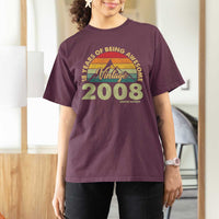 18th Birthday T Shirt For Women Vintage 2008 Limited Edition 18 Year Old Gift
