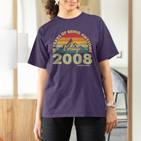 18th Birthday T Shirt For Women Vintage 2008 Limited Edition 18 Year Old Gift