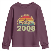 18th Birthday Youth Sweatshirt Vintage 2008 Limited Edition 18 Year Old Gift