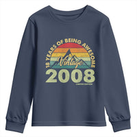 18th Birthday Youth Sweatshirt Vintage 2008 Limited Edition 18 Year Old Gift