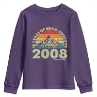 18th Birthday Youth Sweatshirt Vintage 2008 Limited Edition 18 Year Old Gift