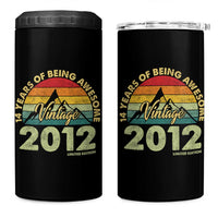 14th Birthday 4 in 1 Can Cooler Tumbler Vintage 2012 Limited Edition 14 Year Old Gift