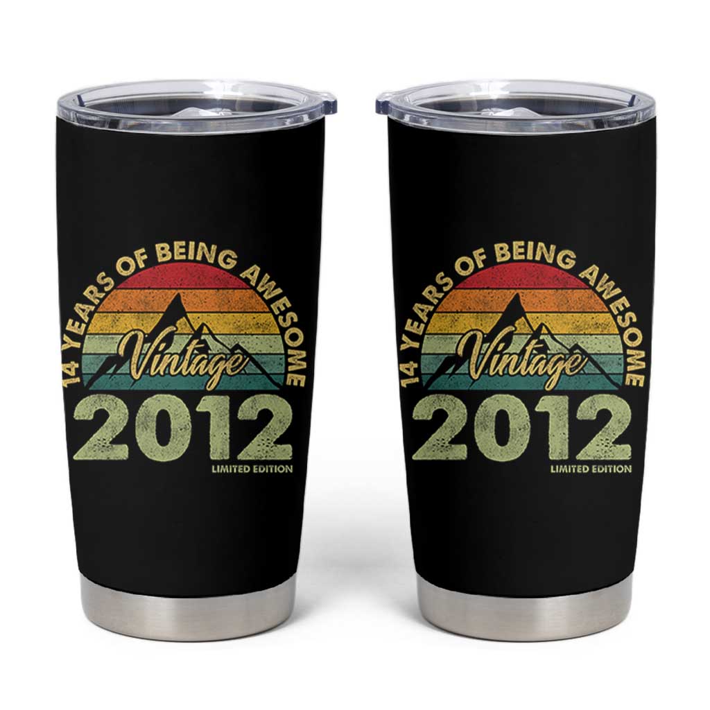 14th Birthday Tumbler Cup Vintage 2012 Limited Edition 14 Year Old Gift