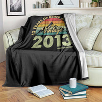 13th Birthday Throw Blanket Vintage 2013 Limited Edition 13 Year Old Gift